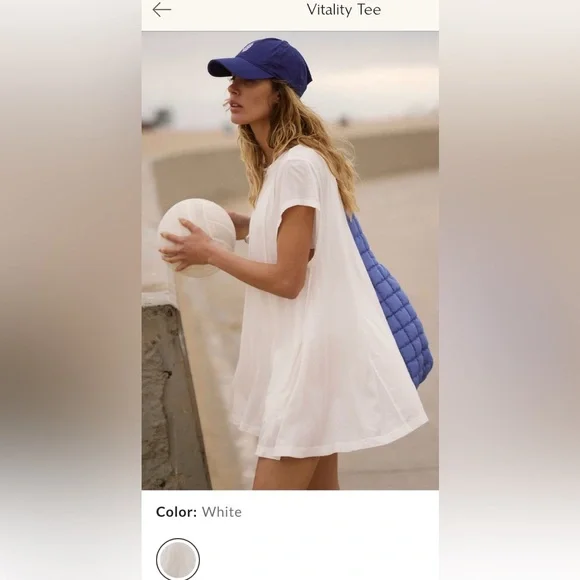 Free People Movement ~ Vitality Tee ~ * NTW *  Color ~ White ~ XS ~ - Picture 4 of 11